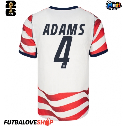 Dres Spojené štáty Tyler Adams #4 Domáci MS 2026 Krátky Rukáv